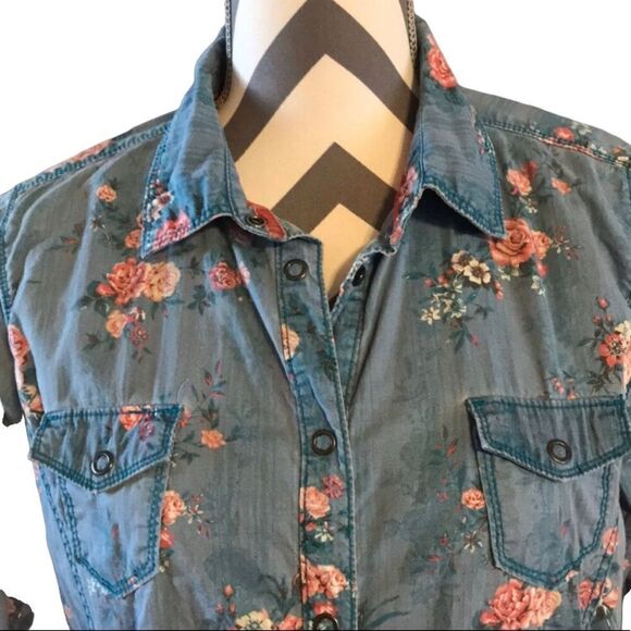 Legacy Falls SMALL Shirt 100% Cotton Blue & Pink - Picture 2 of 5